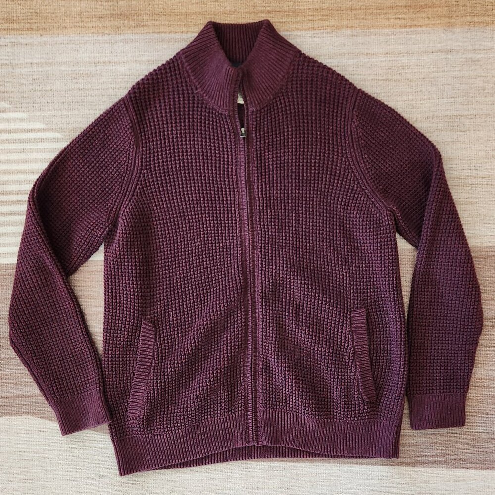 L.L. Bean Purple Men's Cardigan Sweater